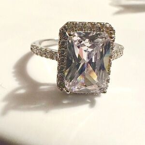 7 CT Emerald DIAMOND RING Asscher cut Vvs1 ring 18k